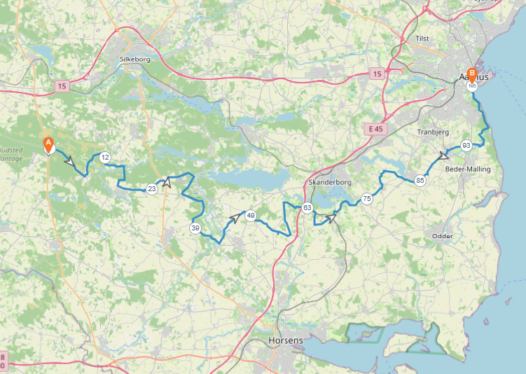 C2C Landevej. Hjøllund - Aarhus